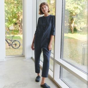 Linenfox Martin Jumpsuit L/XL in Pine Green NWOT